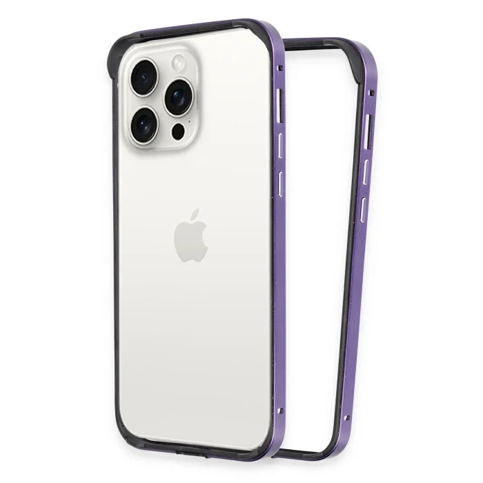 Mey İthalat®   iPhone 14 Pro Land Bumper Koruma Kapak - Derin Mor