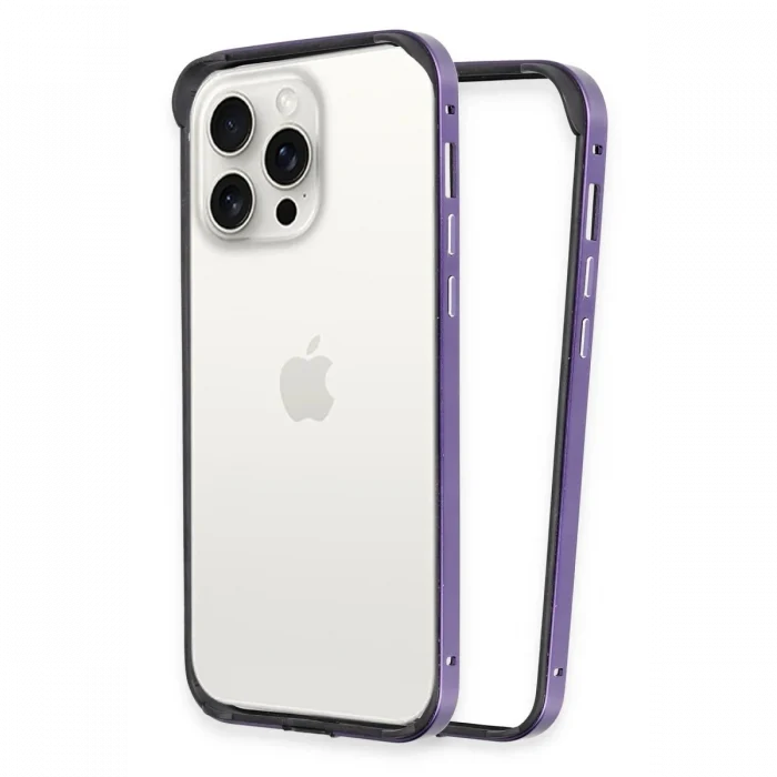 Mey İthalat®   iPhone 14 Pro Land Bumper Koruma Kapak - Derin Mor