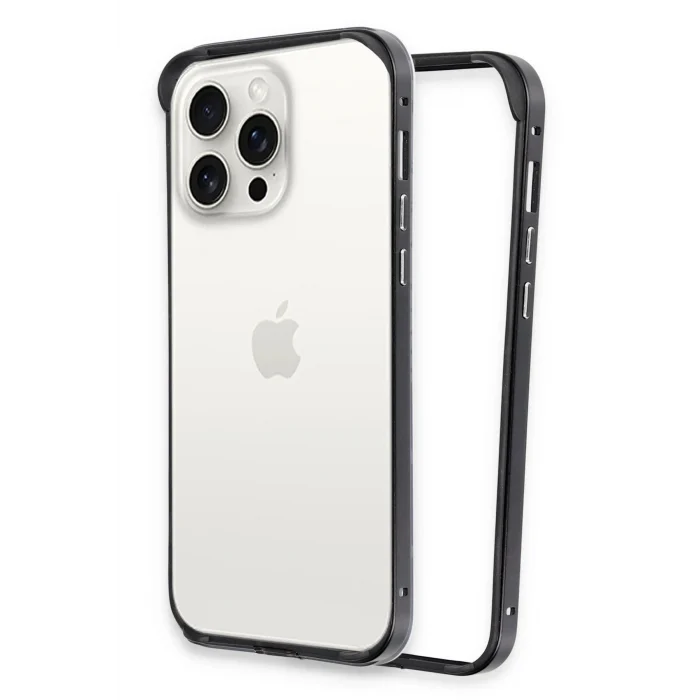 Mey İthalat®   iPhone 14 Pro Land Bumper Koruma Kapak - Siyah