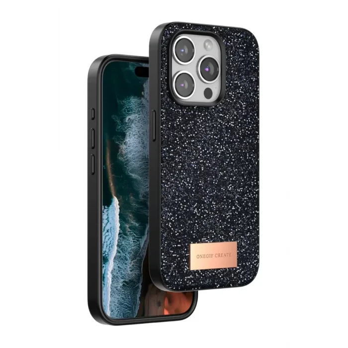 Mey İthalat®   iPhone 14 Pro Max Bright Simli Kapak - Siyah
