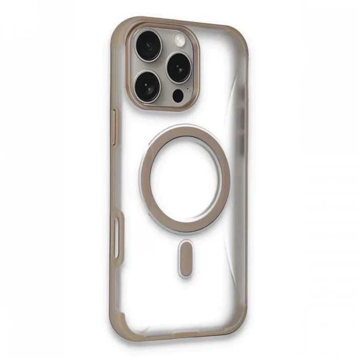 Mey İthalat®   iPhone 14 Pro Max Hilton Magsafe Kapak - Gold