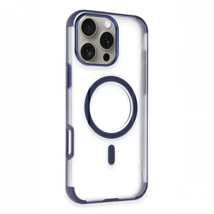 Mey İthalat®   iPhone 14 Pro Max Hilton Magsafe Kapak - Lacivert