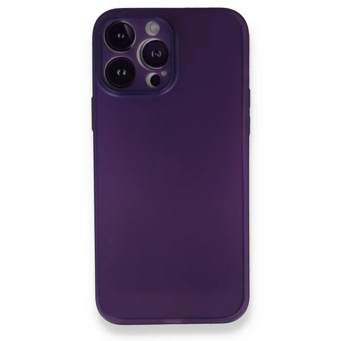 Mey İthalat®   iPhone 14 Pro Max Kılıf PP Ultra İnce Kapak - Mor