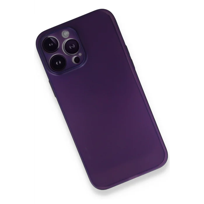 Mey İthalat®   iPhone 14 Pro Max Kılıf PP Ultra İnce Kapak - Mor