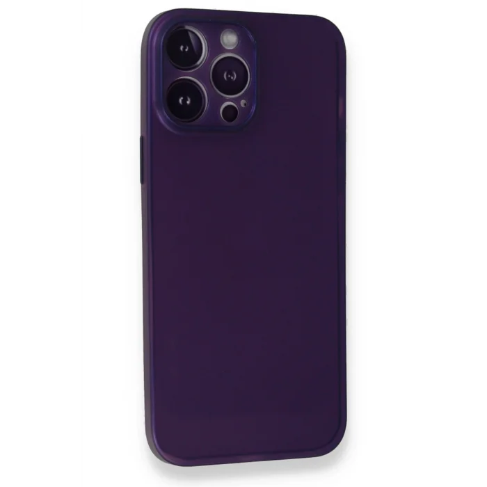 Mey İthalat®   iPhone 14 Pro Max Kılıf PP Ultra İnce Kapak - Mor