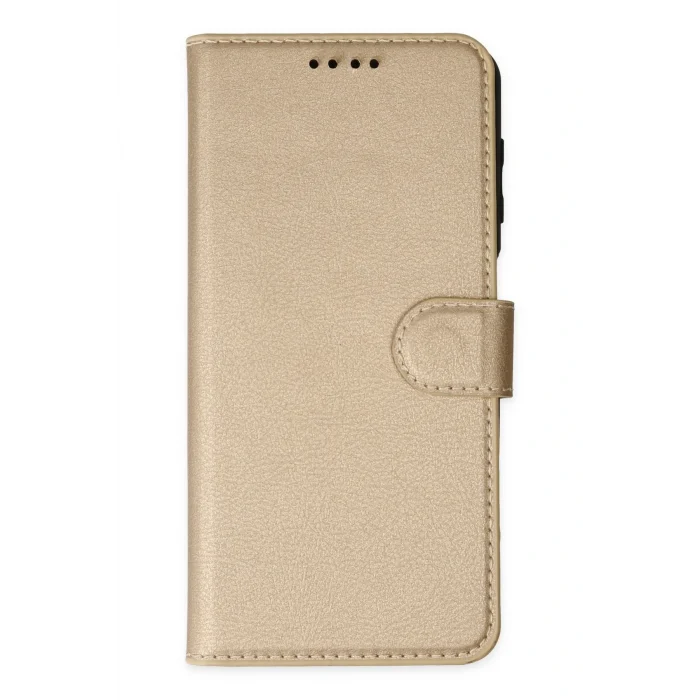 Mey İthalat®   iPhone 14 Pro Max Kılıf Trend S Plus Kapaklı Kılıf - Gold