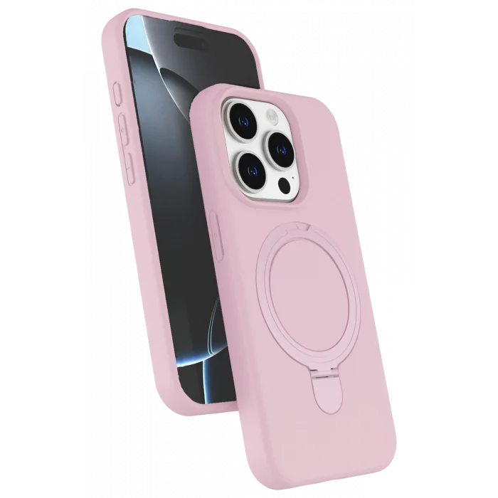 Mey İthalat®   iPhone 14 Pro Max Regal Magsafe Standlı Kapak - Açık Pembe