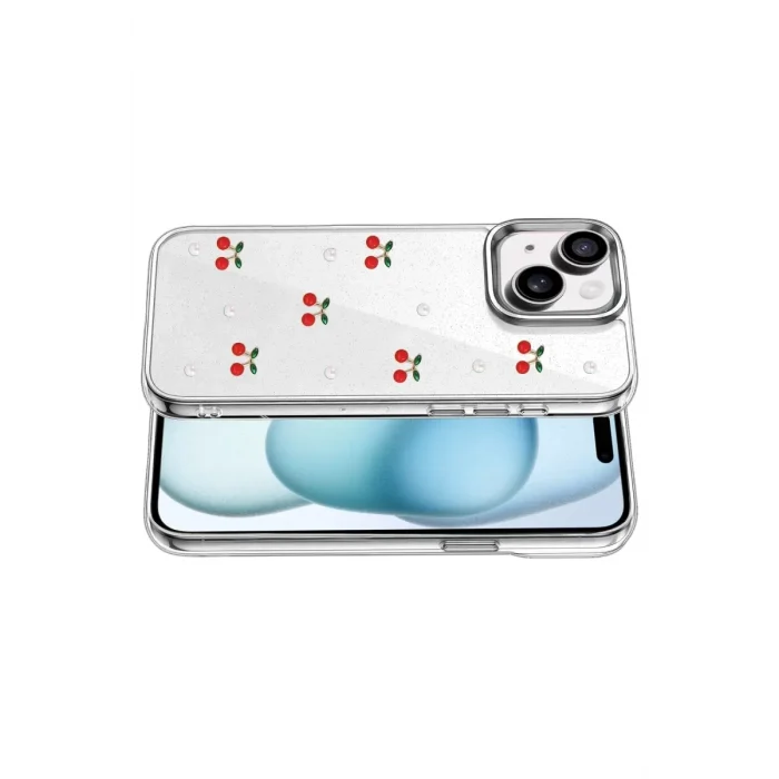 Mey İthalat®   iPhone 15 Fiyonk Desenli Kapak - Desen 9
