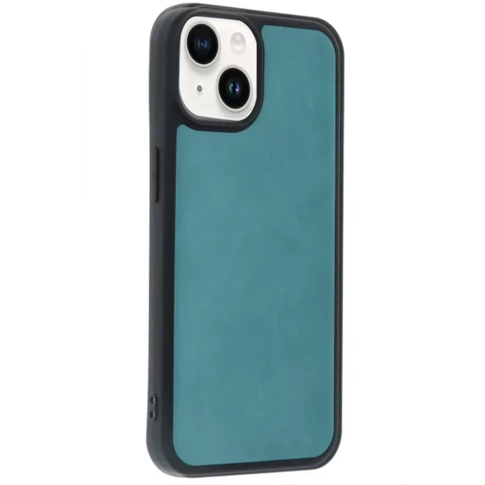 Mey İthalat®   iPhone 15 Kılıf Aras Deri Kapak - Açık Yeşil