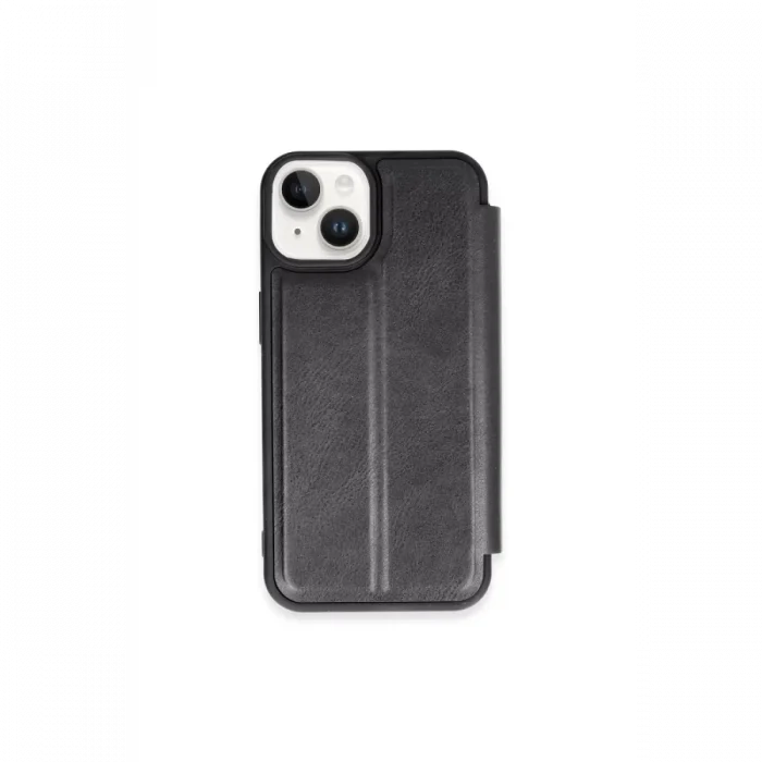 Mey İthalat®   iPhone 15 Kılıf Flip Cover - Siyah