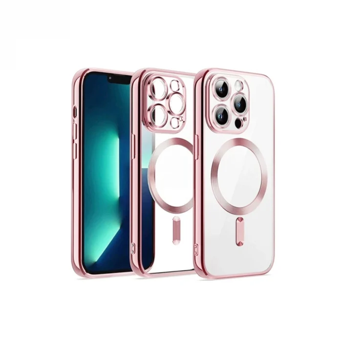 Mey İthalat®   iPhone 15 Kılıf Kross Magneticsafe Kapak - Pembe