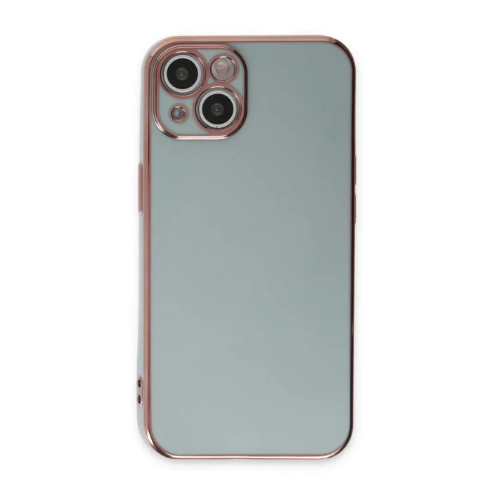 Mey İthalat®   iPhone 15 Kılıf Volet Silikon - Açık Yeşil