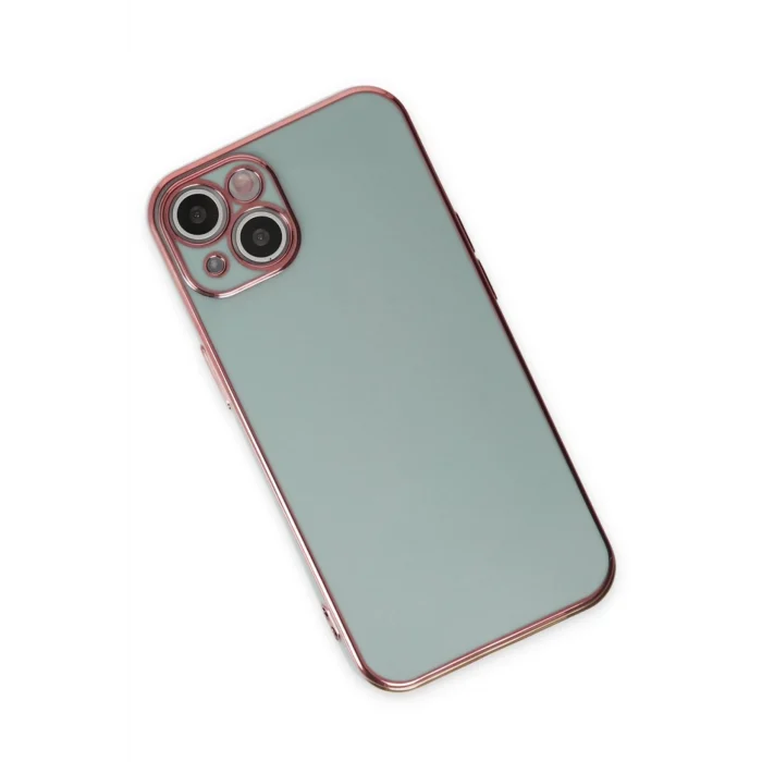 Mey İthalat®   iPhone 15 Kılıf Volet Silikon - Açık Yeşil