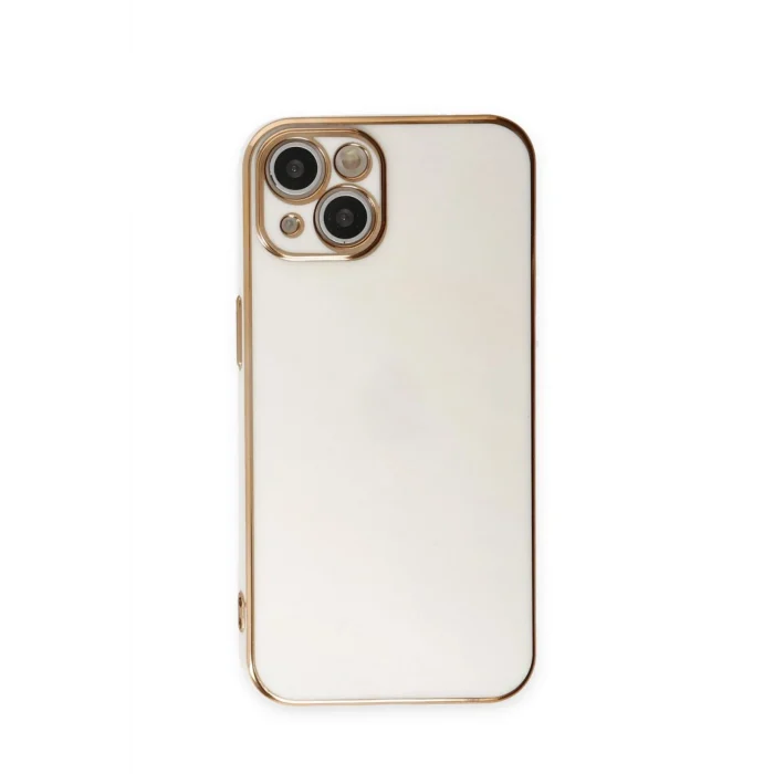 Mey İthalat®   iPhone 15 Kılıf Volet Silikon - Beyaz