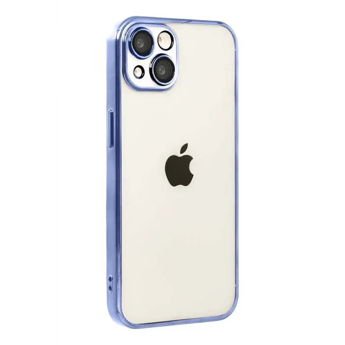 Mey İthalat®   iPhone 15  Lensli Silikon - Açık Mavi