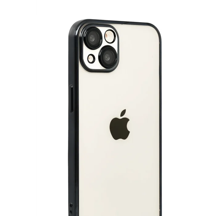 Mey İthalat®   iPhone 15  Lensli Silikon - Siyah