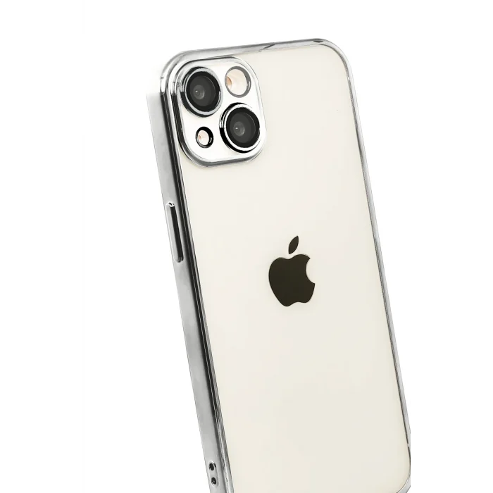 Mey İthalat®   iPhone 15  Lensli Silikon - Titan Gri
