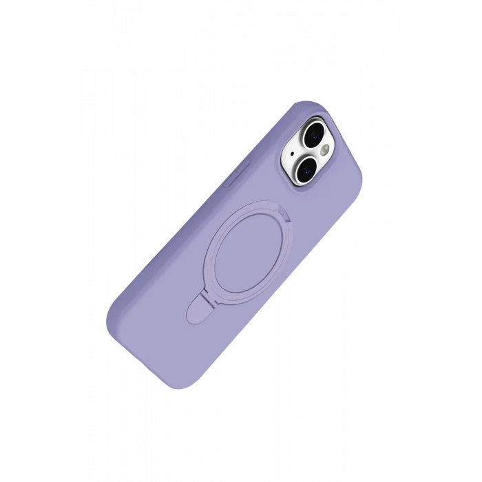 Mey İthalat®   iPhone 15 Plus Regal Magsafe Standlı Kapak - Lila