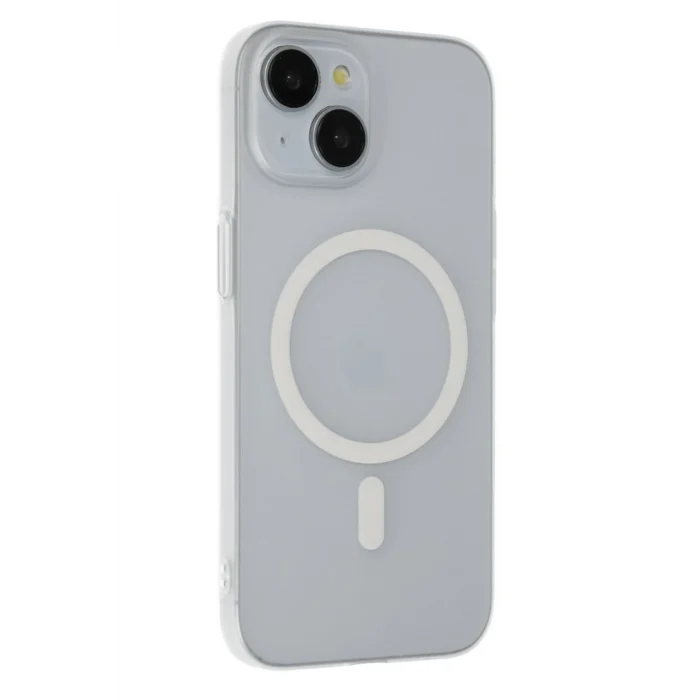 Mey İthalat®   iPhone 15 Plus Tuna PC Slim Magsafe Kapak - Şeffaf