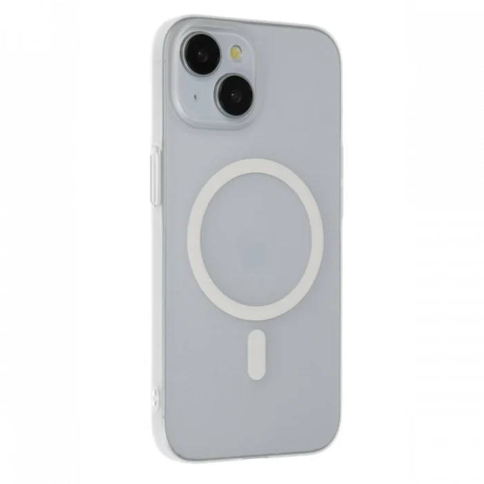 Mey İthalat®   iPhone 15 Plus Tuna PC Slim Magsafe Kapak - Şeffaf