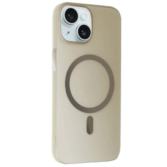 Mey İthalat®   iPhone 15 Plus Tuna PC Slim Magsafe Kapak - Titan Gri