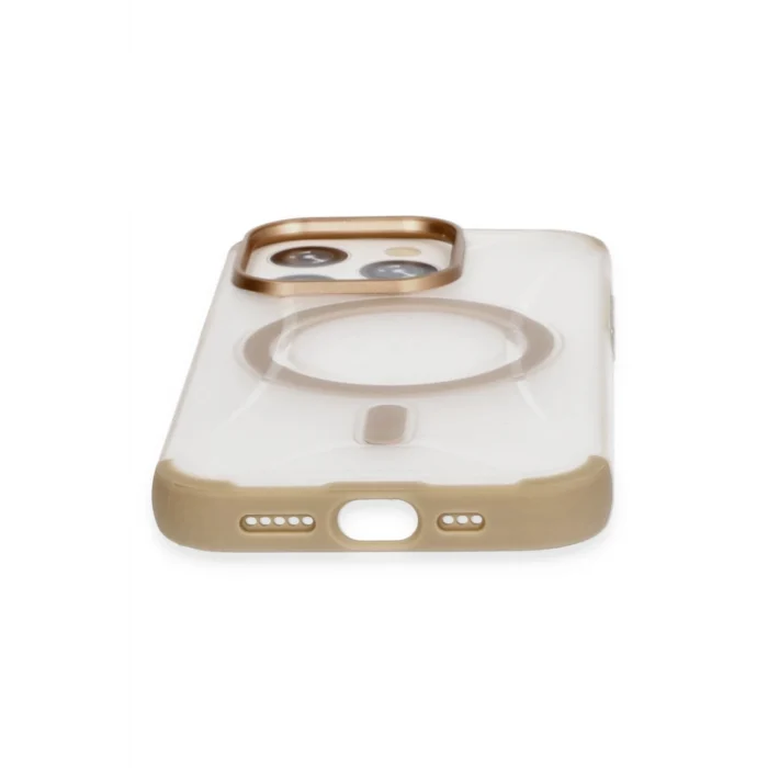 Mey İthalat®   iPhone 15 Pro Hilton Magsafe Kapak - Gold