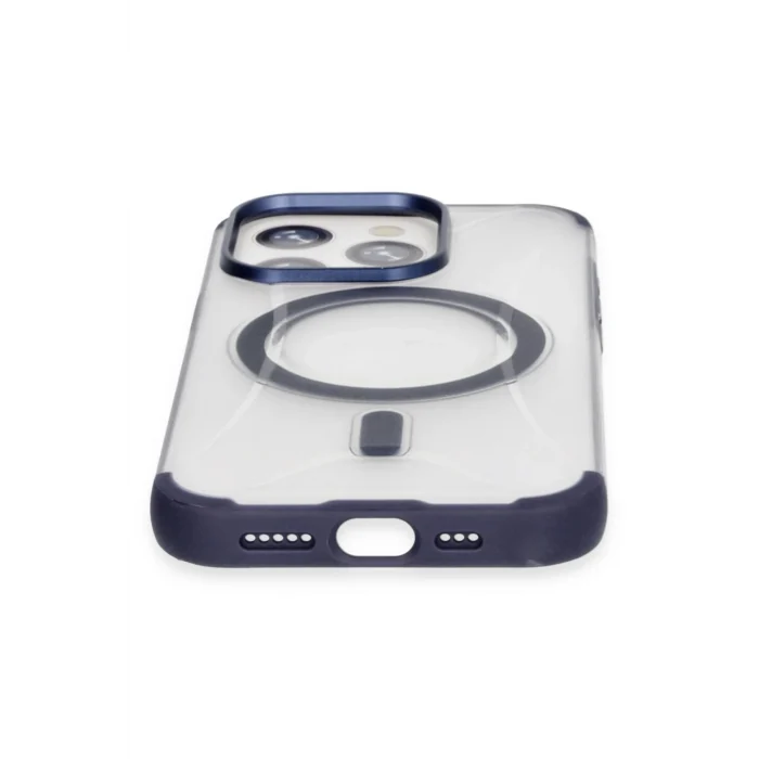Mey İthalat®   iPhone 15 Pro Hilton Magsafe Kapak - Lacivert