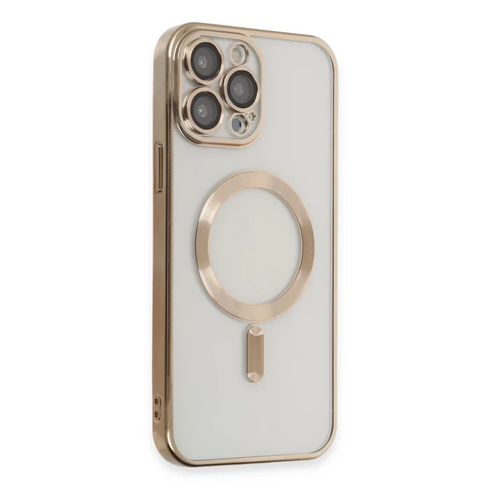 Mey İthalat®   iPhone 15 Pro Kılıf Kross Magneticsafe Kapak - Gold