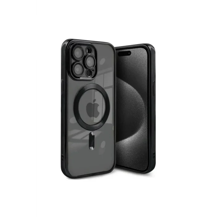 Mey İthalat®   iPhone 15 Pro Kılıf Kross Magneticsafe Kapak - Siyah