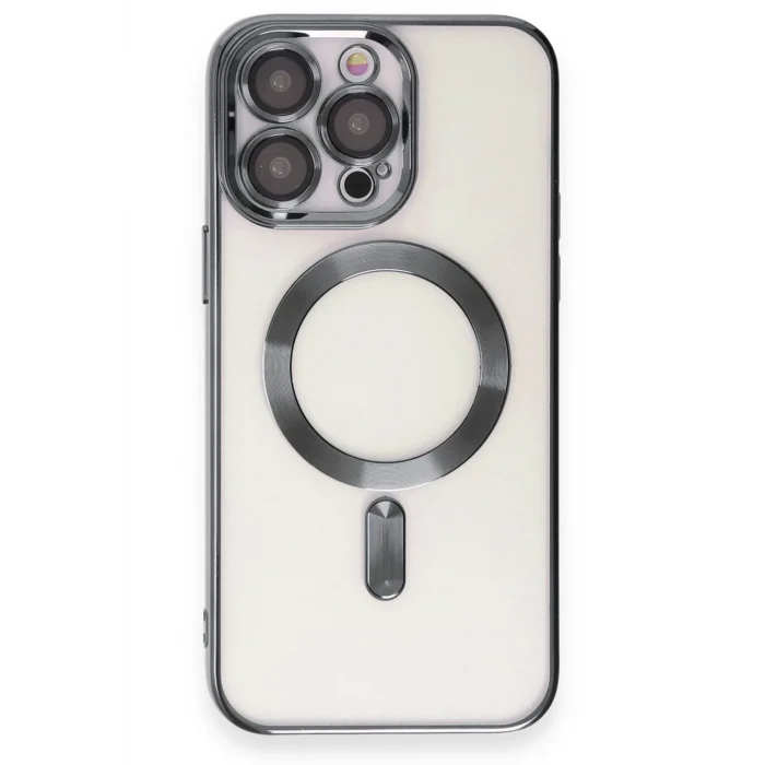Mey İthalat®   iPhone 15 Pro Kılıf Kross Magneticsafe Kapak - Titan Gri