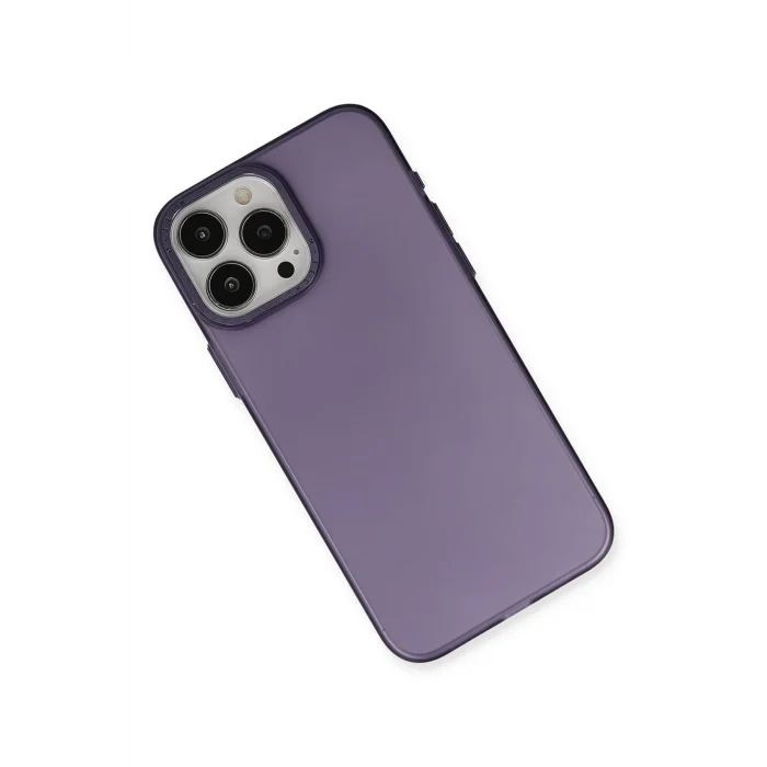 Mey İthalat®   iPhone 15 Pro Kılıf Modos Metal Kapak - Derin Mor
