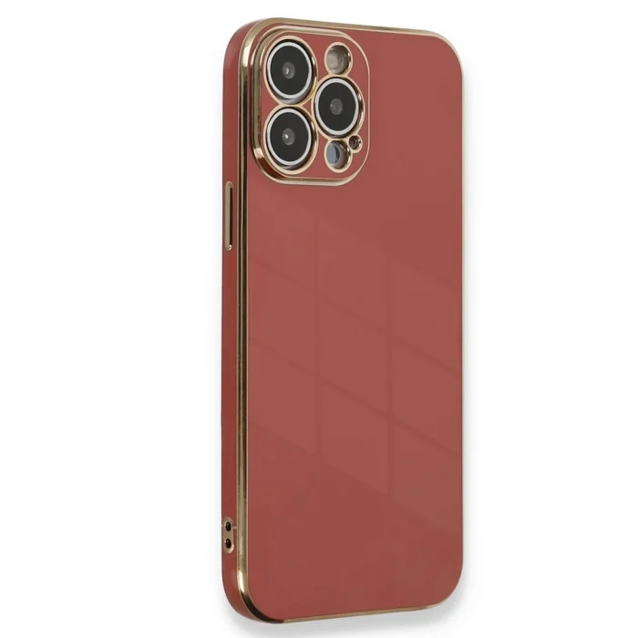 Mey İthalat®   iPhone 15 Pro Kılıf Volet Silikon - Kırmızı
