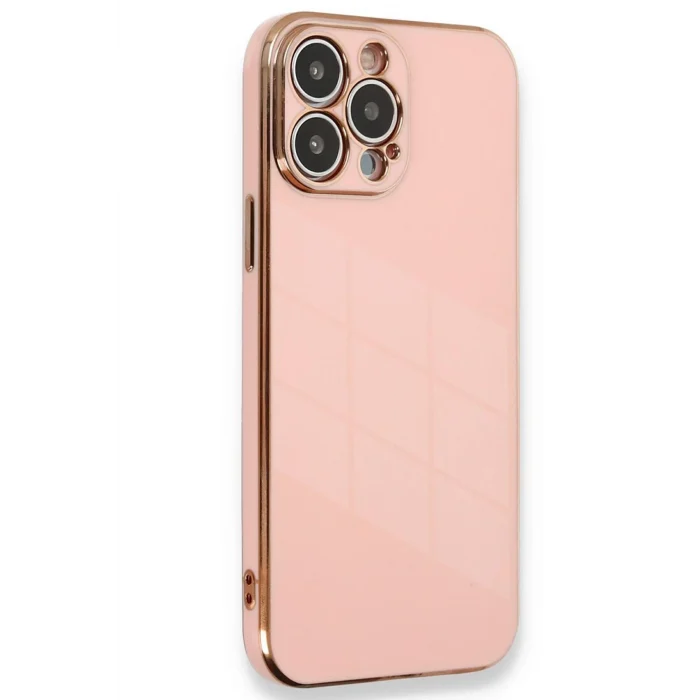 Mey İthalat®   iPhone 15 Pro Kılıf Volet Silikon - Pembe