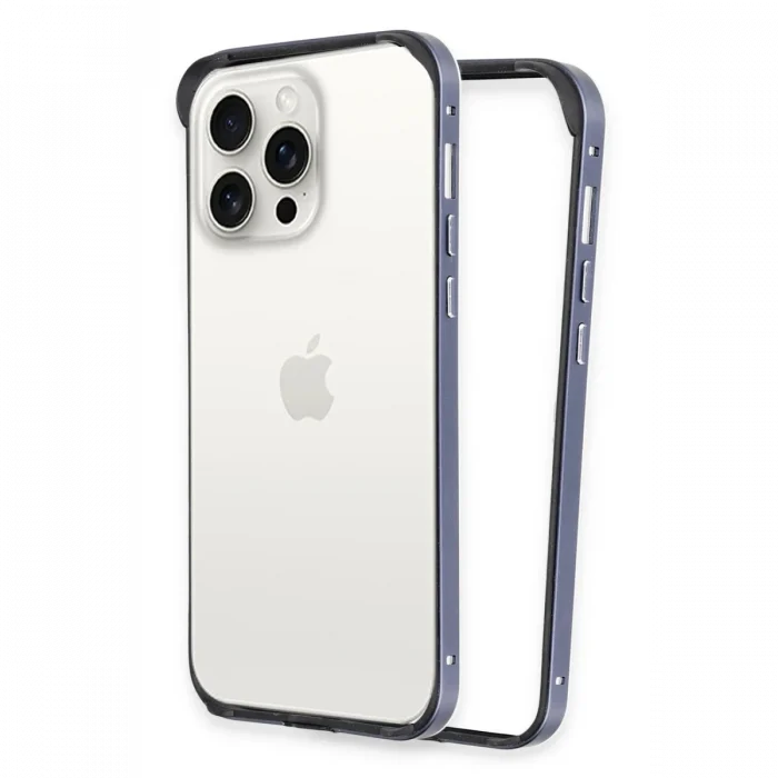 Mey İthalat®   iPhone 15 Pro Land Bumper Koruma Kapak - Lacivert