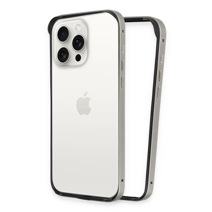 Mey İthalat®   iPhone 15 Pro Land Bumper Koruma Kapak - Titan Gri