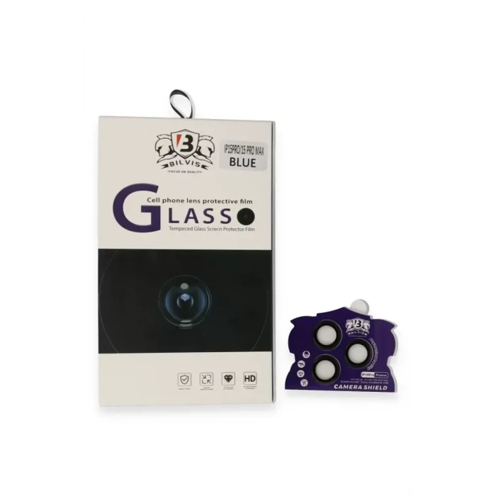 Mey İthalat®   iPhone 15 Pro Max Bilvis Titan Kamera Lens - Lacivert