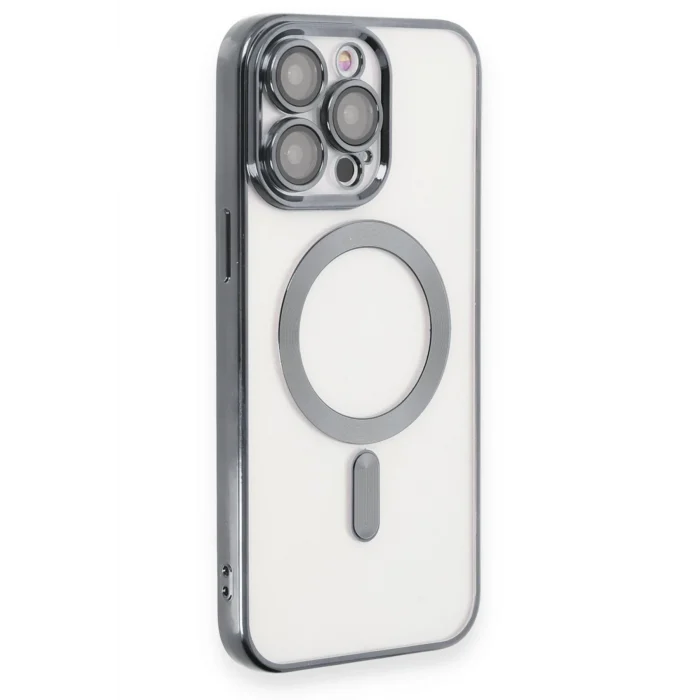 Mey İthalat®   iPhone 15 Pro Max Kılıf Kross Magneticsafe Kapak - Titan Gri