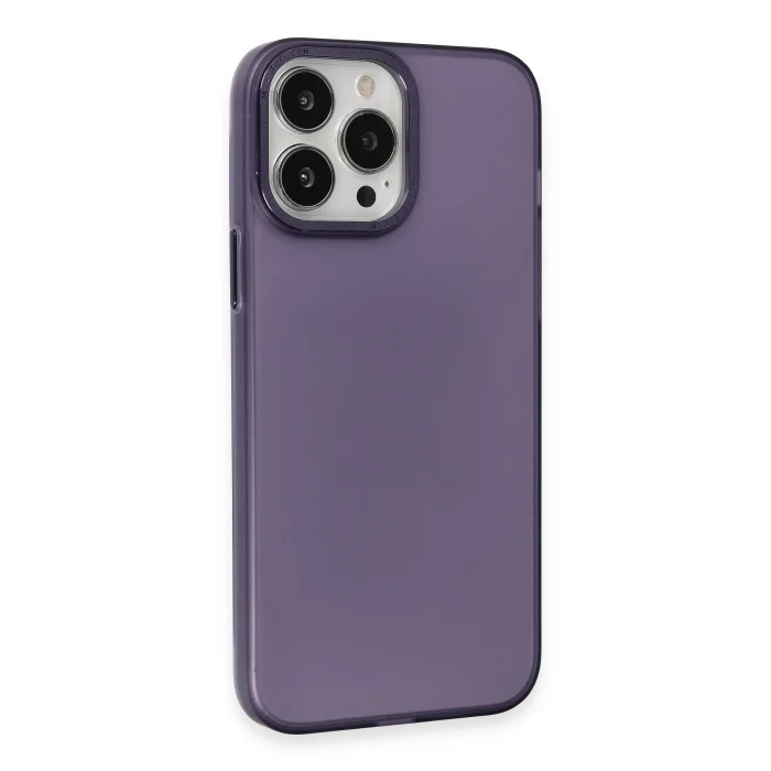 Mey İthalat®   iPhone 15 Pro Max Kılıf Modos Metal Kapak - Derin Mor