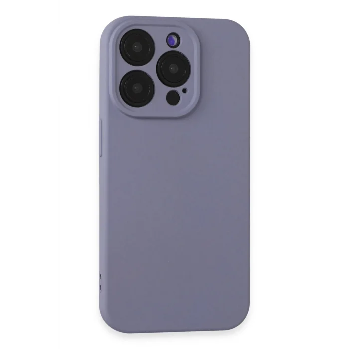 Mey İthalat®   iPhone 15 Pro Max Kılıf Nano içi Kadife Silikon - Lila