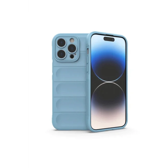 Mey İthalat®   iPhone 15 Pro Max Kılıf Optimum Silikon - Sky Blue