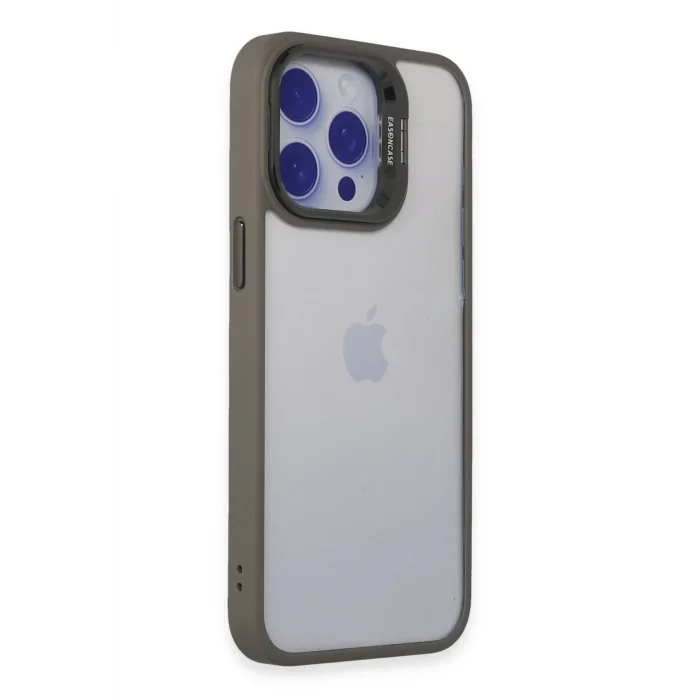 Mey İthalat®   iPhone 15 Pro Max Kılıf Roblox Lens Standlı Kapak - Titan Gri