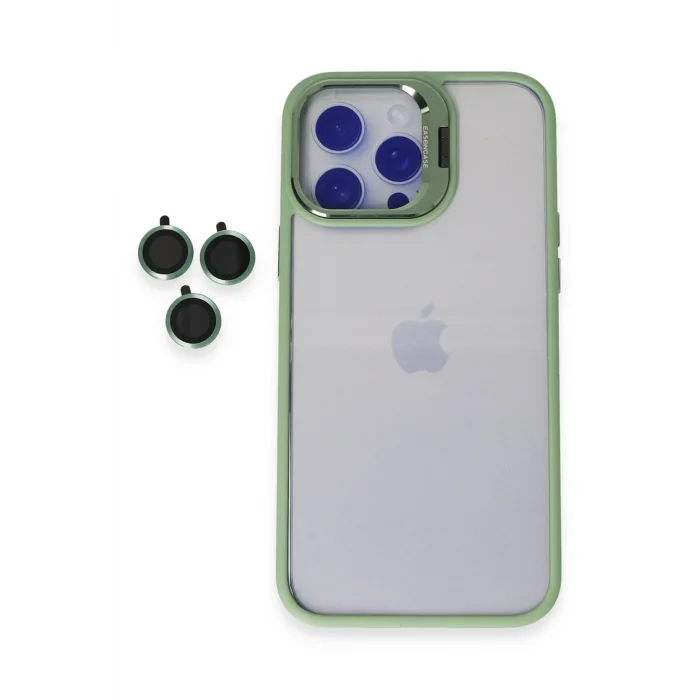 Mey İthalat®   iPhone 15 Pro Max Kılıf Roblox Lens Standlı Kapak - Yeşil