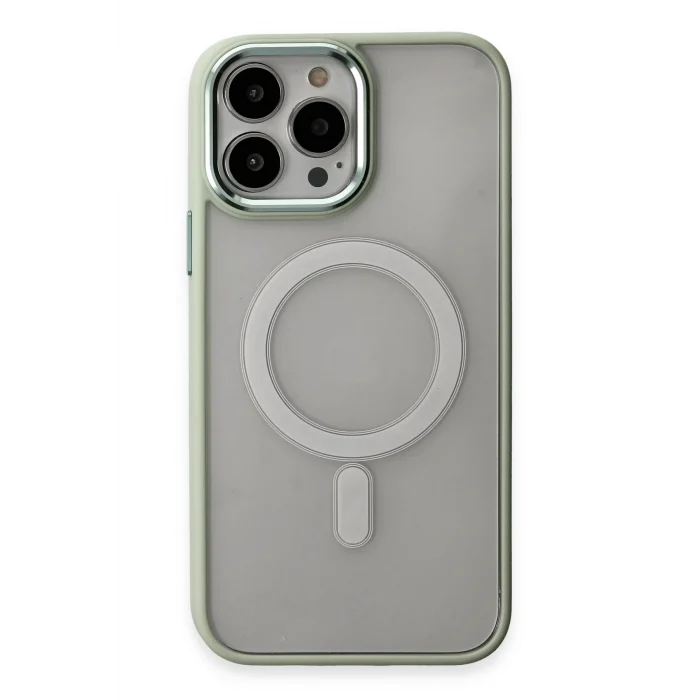 Mey İthalat®   iPhone 15 Pro Max Kılıf Room Magneticsafe Silikon - Su Yeşili