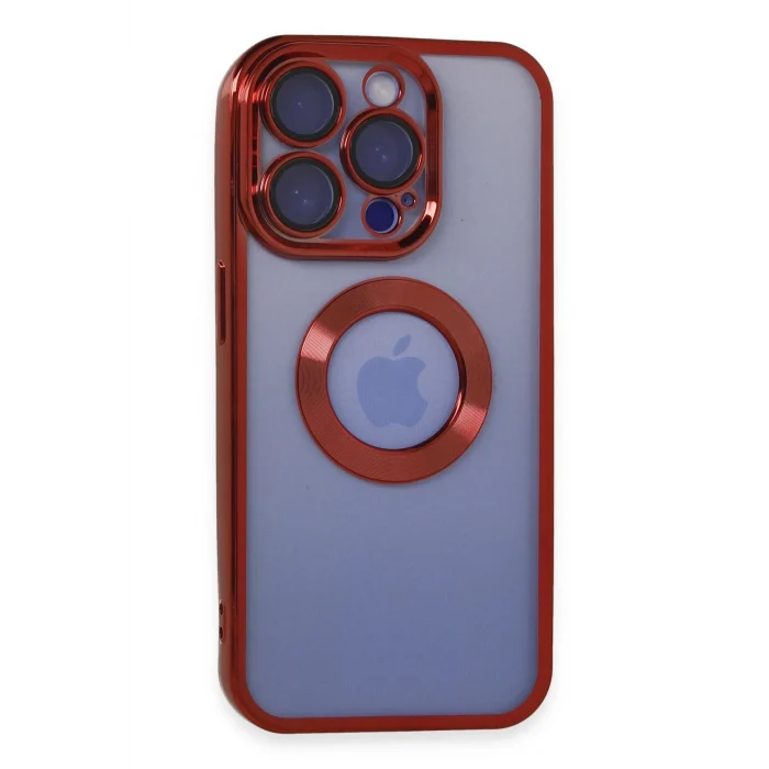 Mey İthalat®   iPhone 15 Pro Max Kılıf Slot Silikon - Kırmızı