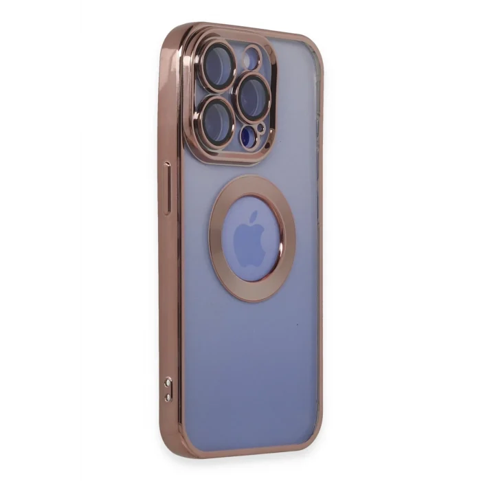 Mey İthalat®   iPhone 15 Pro Max Kılıf Slot Silikon - Rose Gold