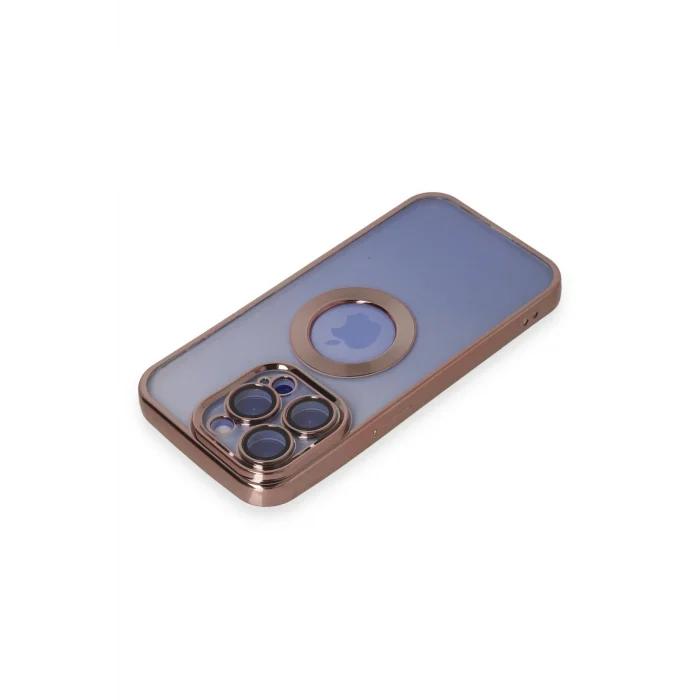 Mey İthalat®   iPhone 15 Pro Max Kılıf Slot Silikon - Rose Gold