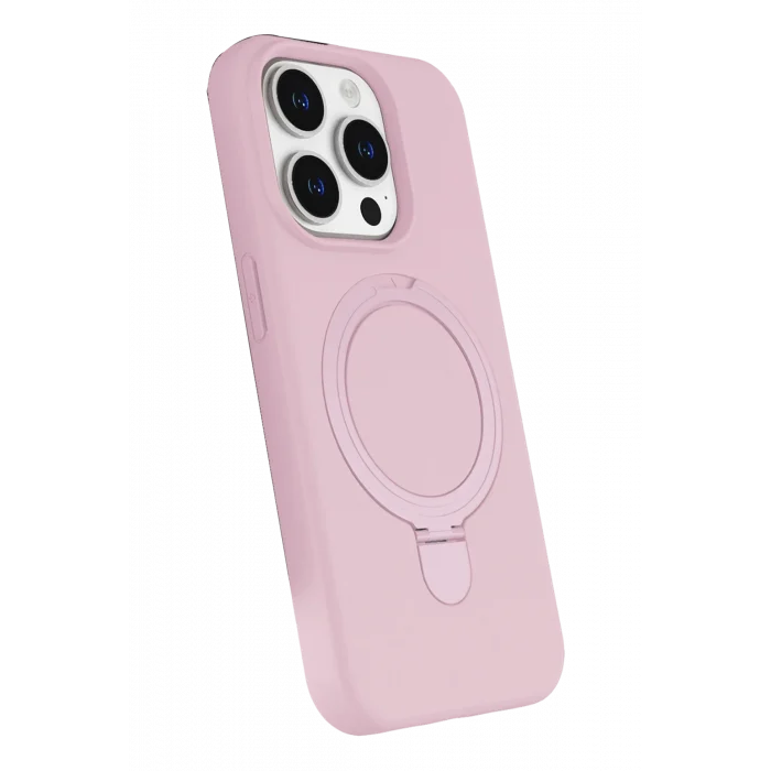Mey İthalat®   iPhone 15 Pro Max Regal Magsafe Standlı Kapak - Açık Pembe