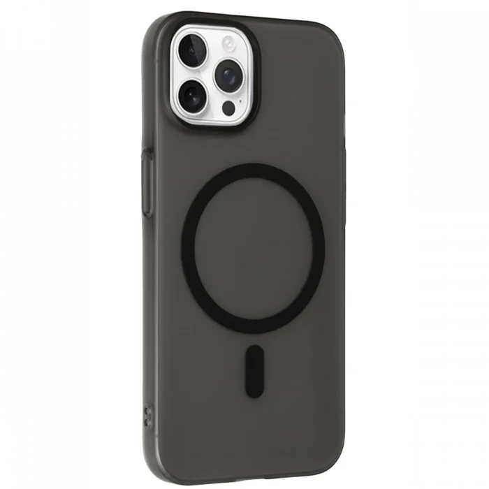 Mey İthalat®   iPhone 15 Pro Max Tuna PC Slim Magsafe Kapak - Siyah