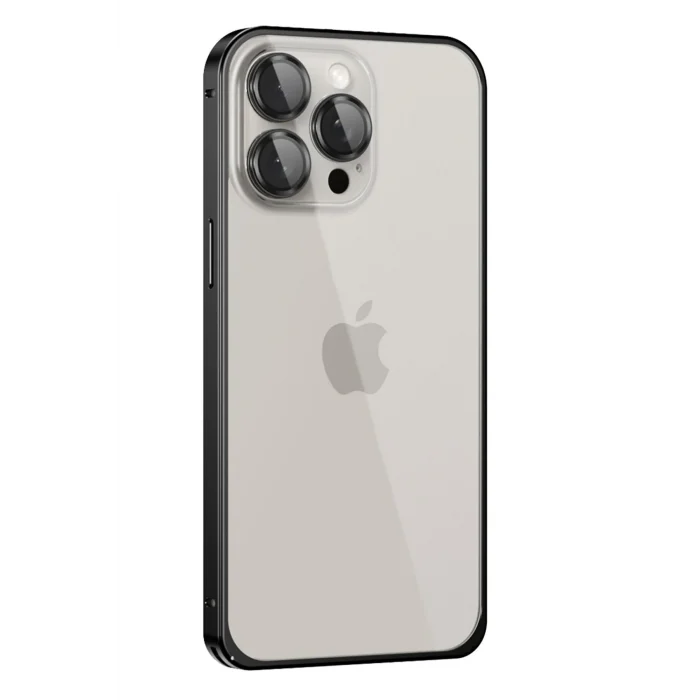 Mey İthalat®   iPhone 15 Pro Metal Bumper Mat Kapak - Siyah