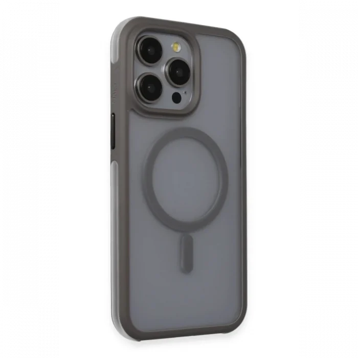 Mey İthalat®   iPhone 15 Pro Toras Airbag Magsafe Kapak - Titan Gri